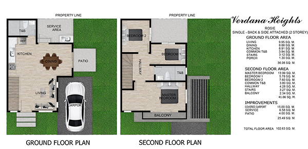 rosie model single attached floor plan