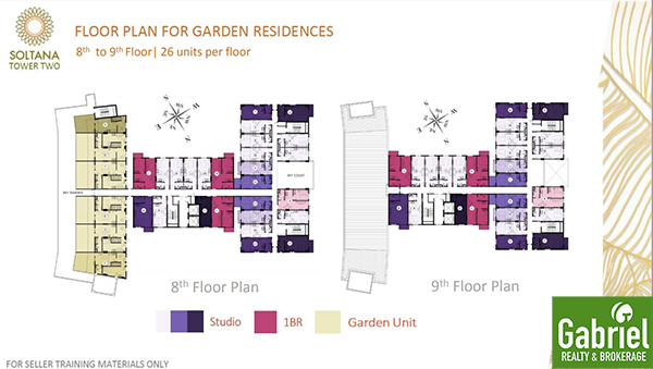 floor plan for garden residences, soltana tower 2