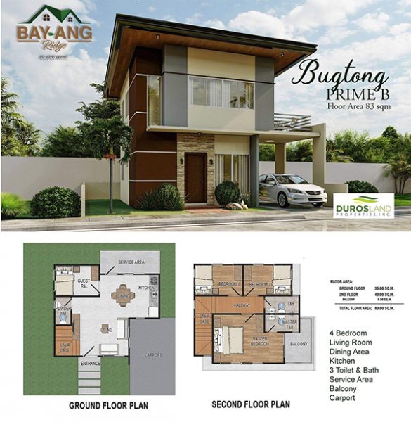 Bugtong Prime B floor Plan in Bay-ang Ridge Liloan