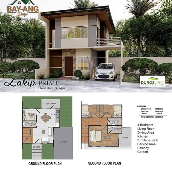 Lakip prime floor plan in Bay-Ang Ridge liloan