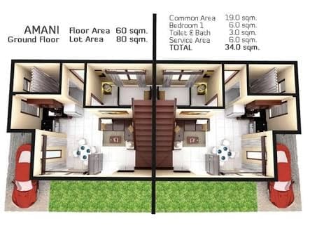 HOUSE FLOOR PLAN in almiya residences