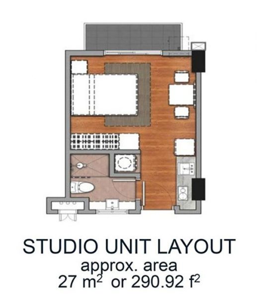 studio floor lay out, amani grand resort residences