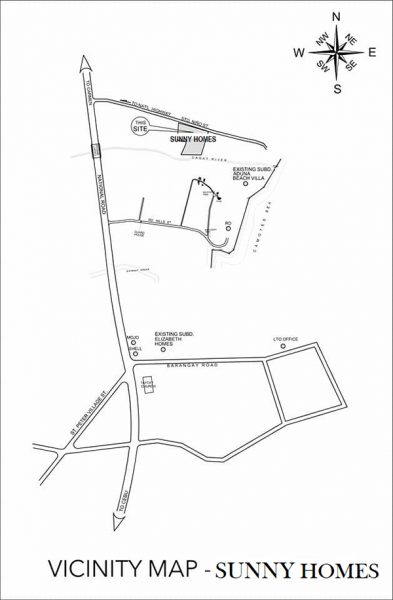 vicinity map of sunny homes danao