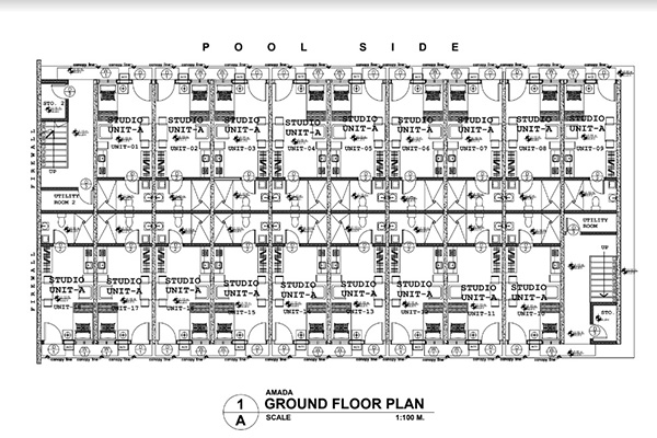 building floor plan of amada condominium