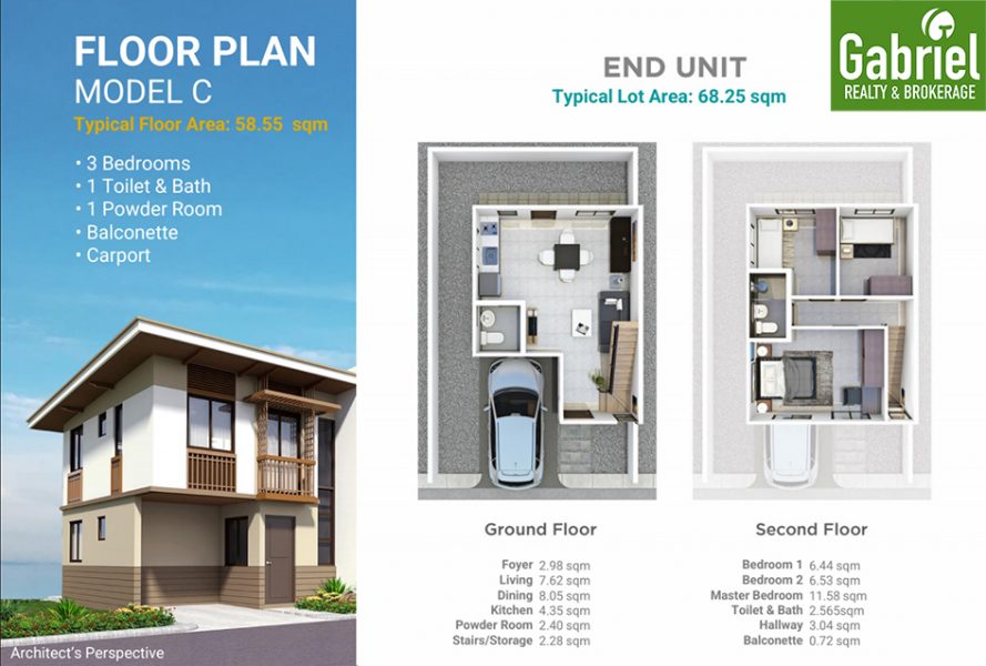 casa mira south floor plan townhouse model c