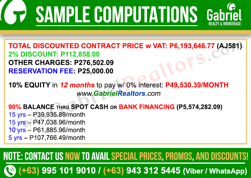 Ajoya Lot Only Sample Computation