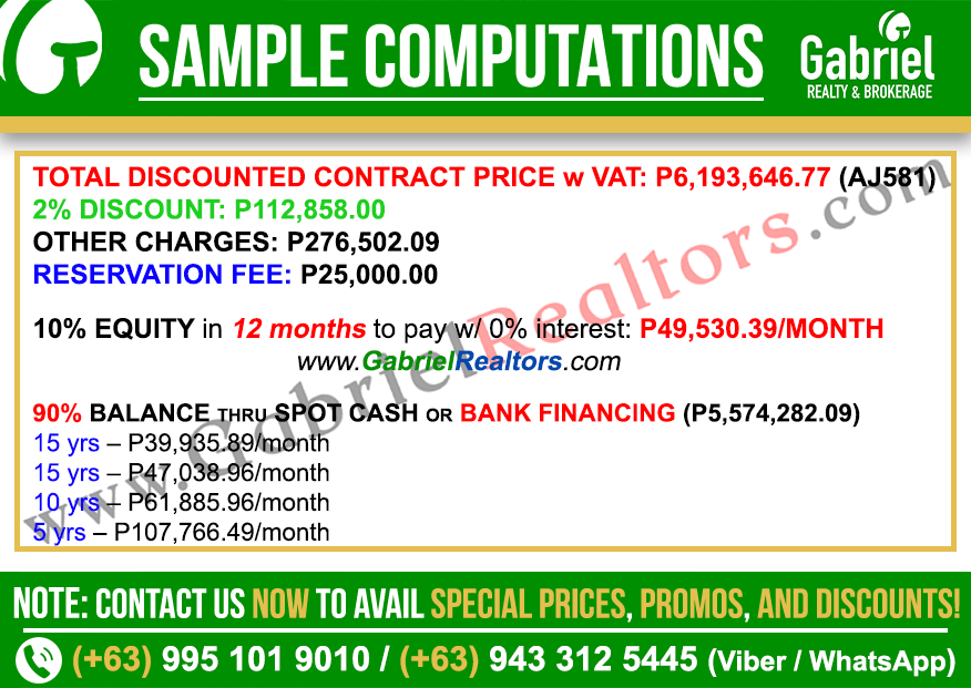 Ajoya Lot Only Sample Computation