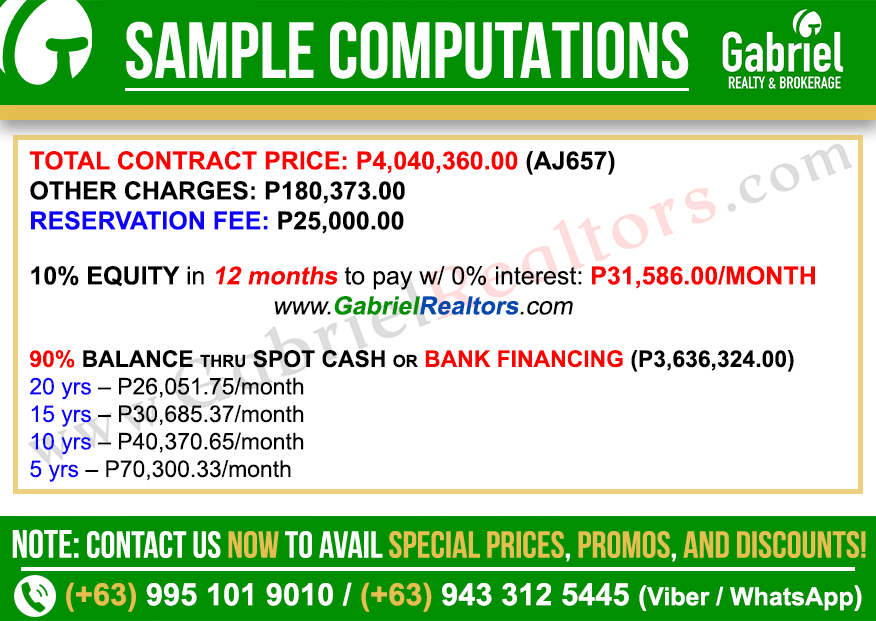 Ajoya Lot Only Sample Computation