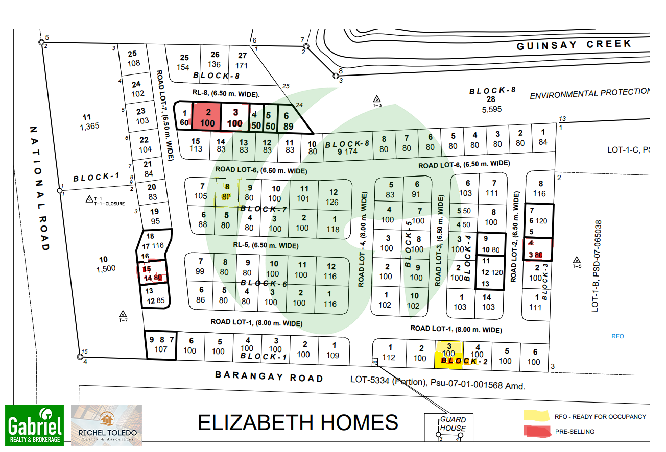 Elizabeth Homes Inventory Map