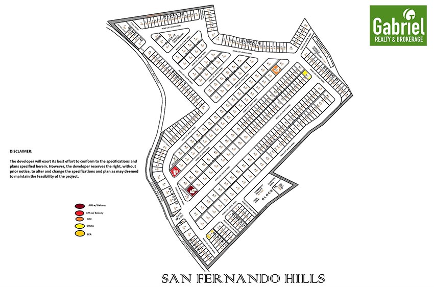 san fernando hills subdivision map