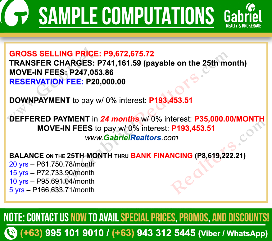 DUSITD2 CEBU 2 Bedroom with Balcony Sample Computation 