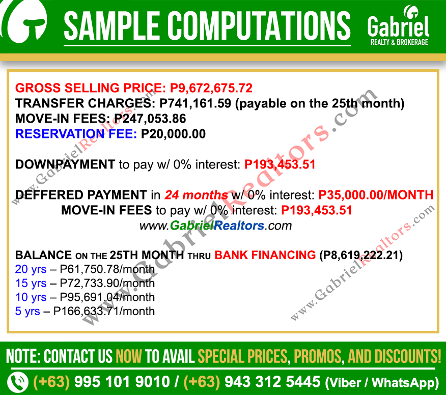 DUSITD2 CEBU 2 Bedroom with Balcony Sample Computation 