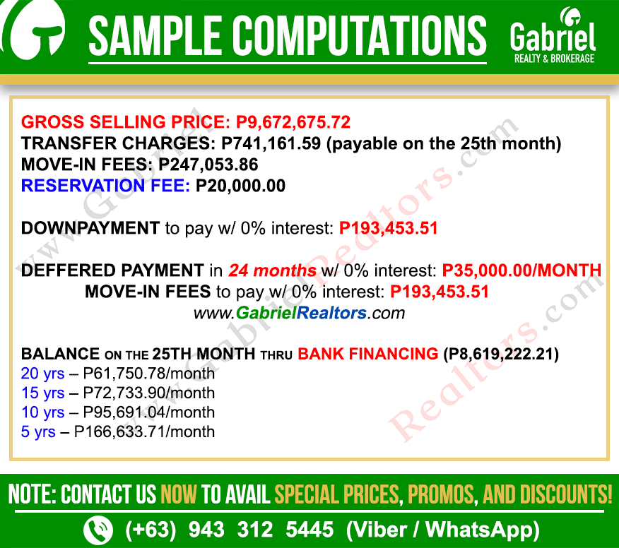 DUSITD2 CEBU 2 Bedroom with Balcony Sample Computation 