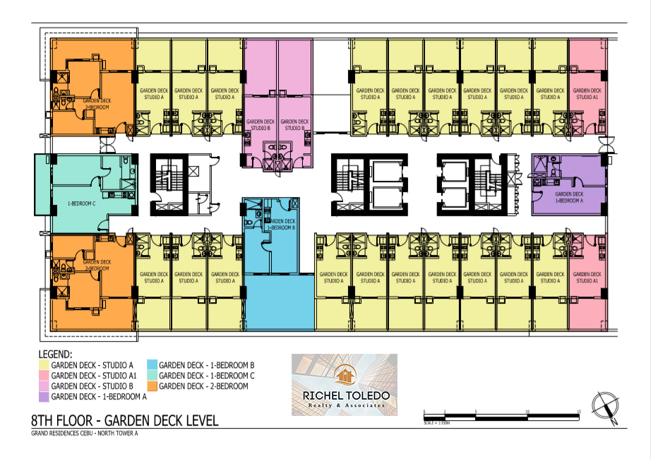 2 bedroom floor plan with garden deck