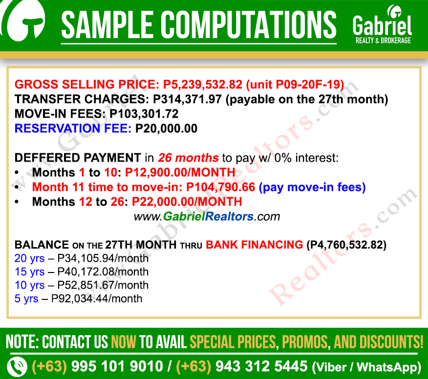 DUSITD2 CEBU 1 Bedroom with Balcony Sample Computation