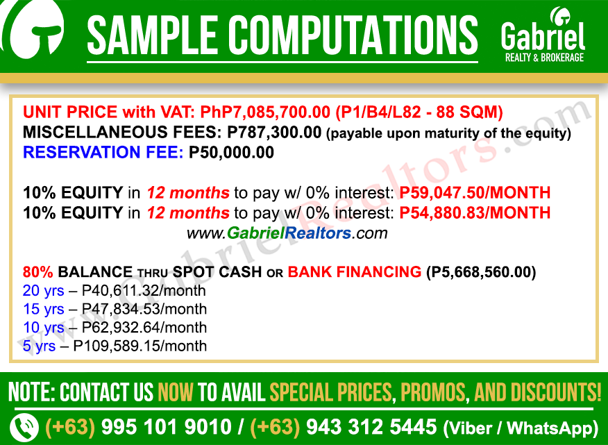 Kahale Residences Makani Sample Computation