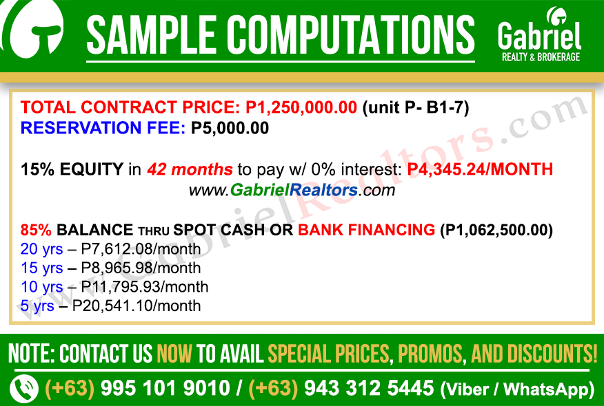 Skyline Residences Lahug Parking Unit Sample Computations