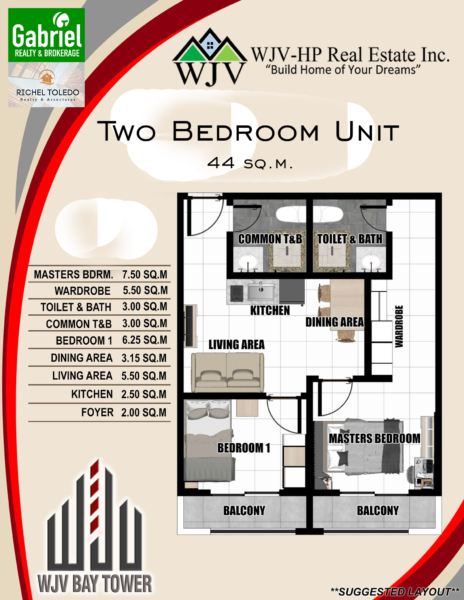 WJV Bay Tower 2 Bedroom Unit