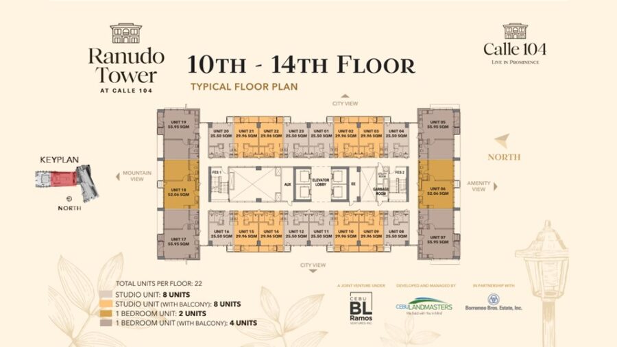 10th floor building floor plan, ranudo tower at calle 104