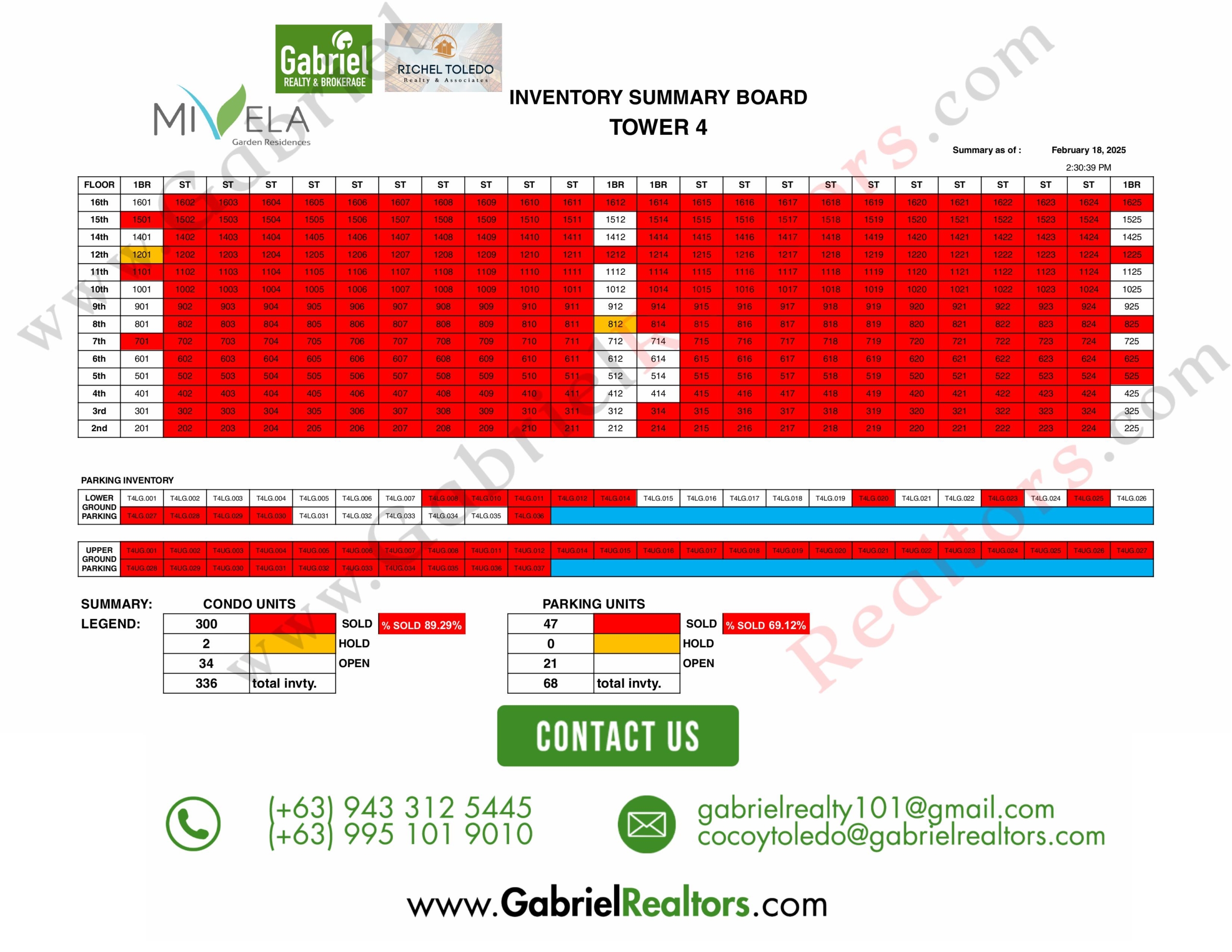 Mivela Garden Residences Availability