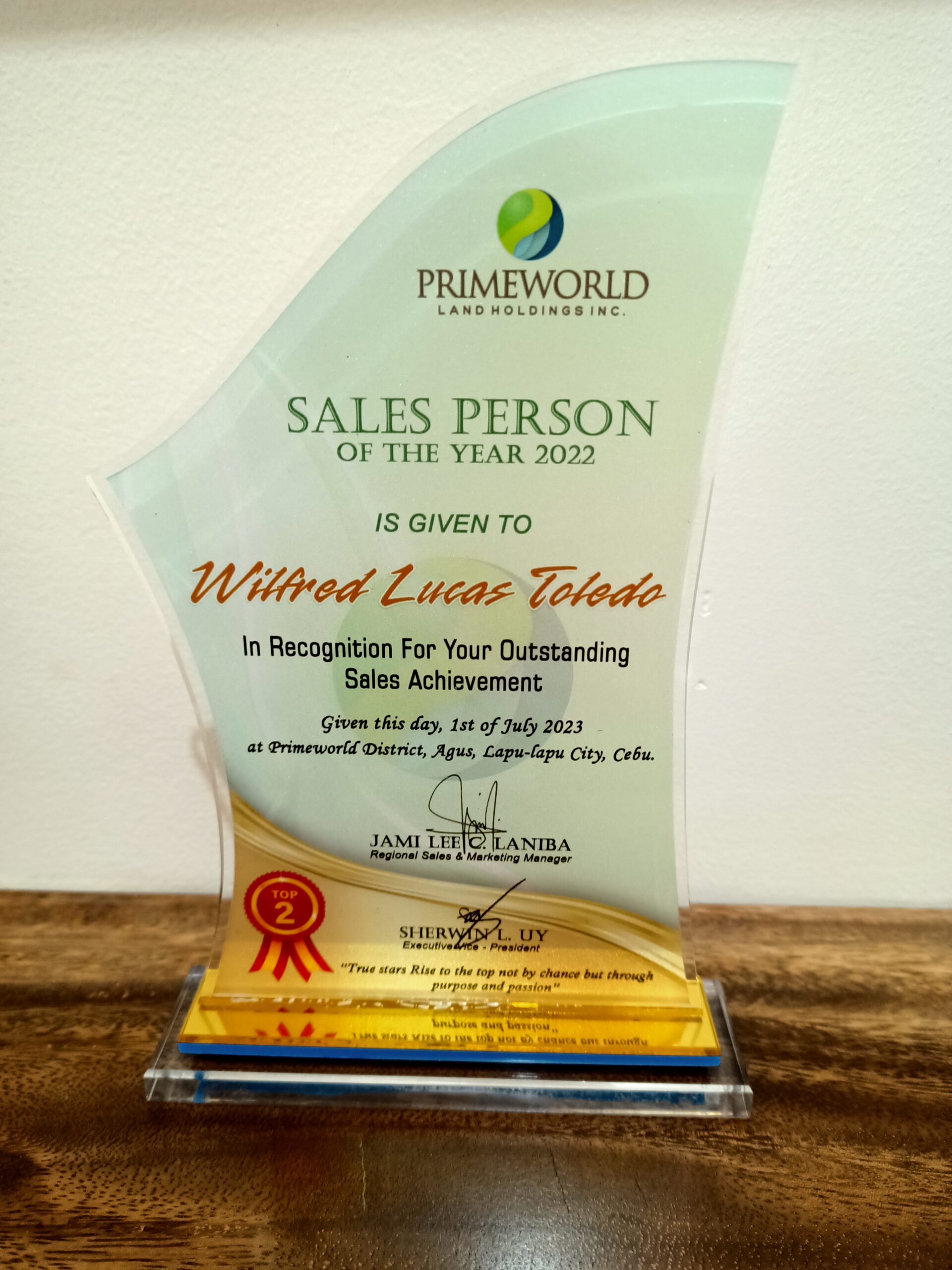 AWARDS & RECOGNITION GIVEN BY PRIMEWORLD DISTRICT
