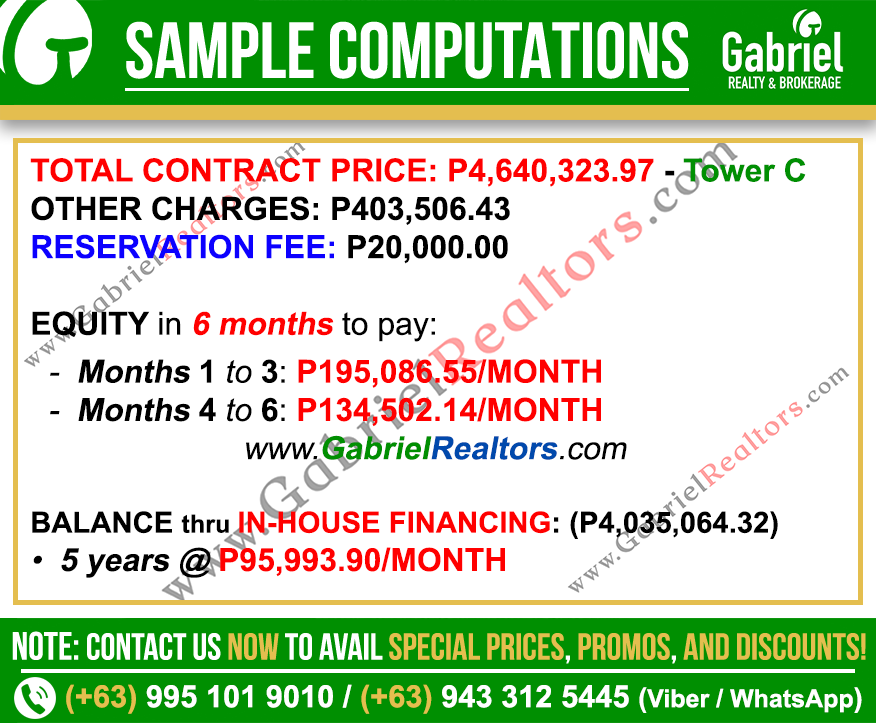 Royal Oceancrest Mactan 2 Bedroom Sample Computation