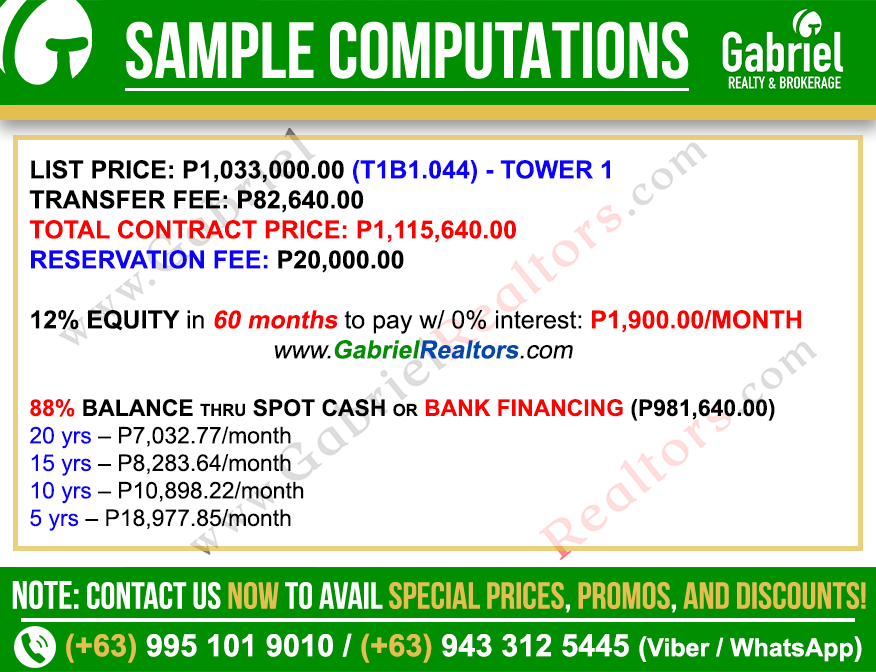 Costa Mira Beachtown Panglao Parking Unit Sample Computation