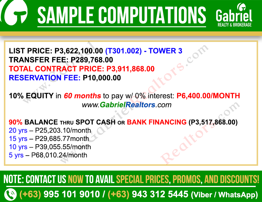 Costa Mira Beachtown Panglao Studio Unit Sample Computation