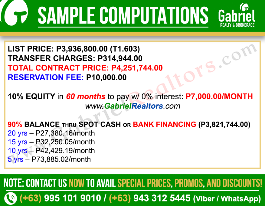 Casa Mira Towers Mandaue Studio Sample Computations