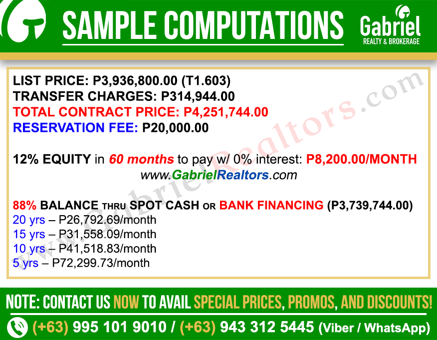 Casa Mira Towers Mandaue Studio Sample Computations