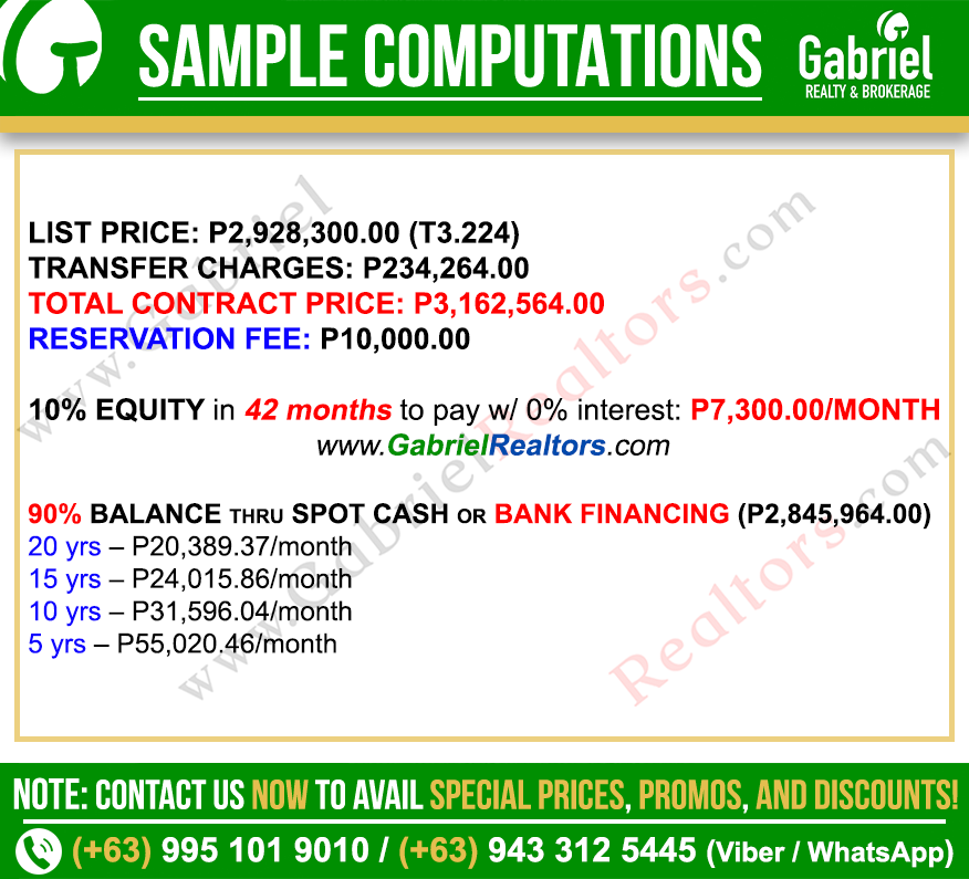 Casa Mira Towers Mandaue Studio Sample Computations