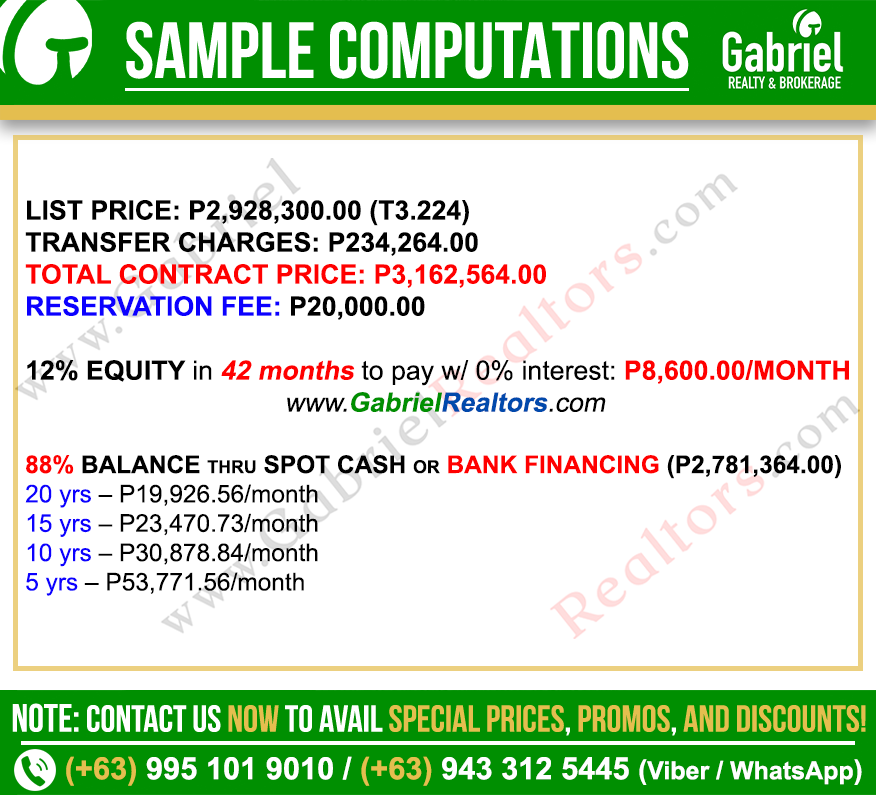 Casa Mira Towers Mandaue Studio Sample Computations