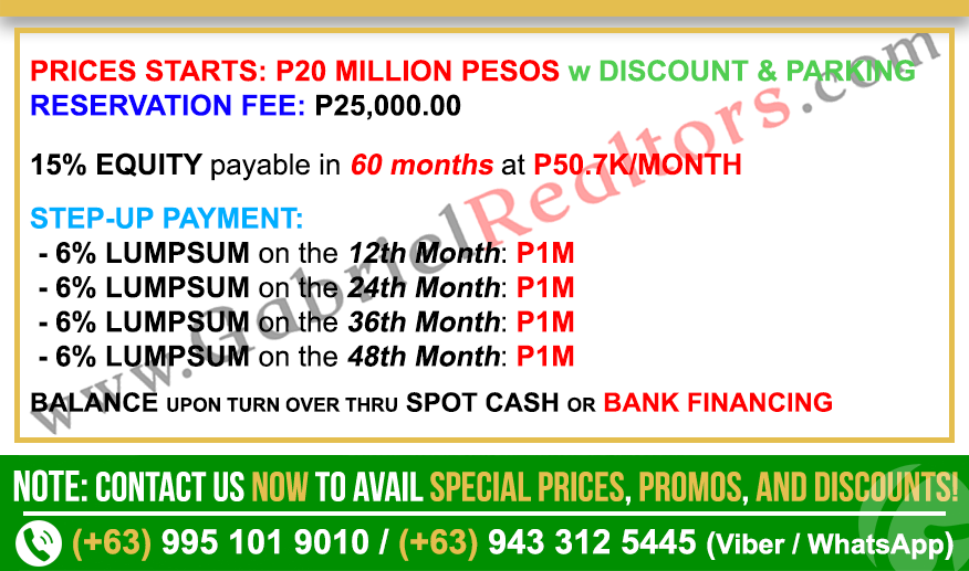 Positano Mactan EXECUTIVE 2 BEDROOM WITH BALCONY Sample Computation