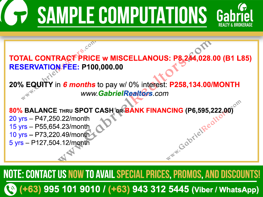 St. Francis Hills Giovanni Sample Computation