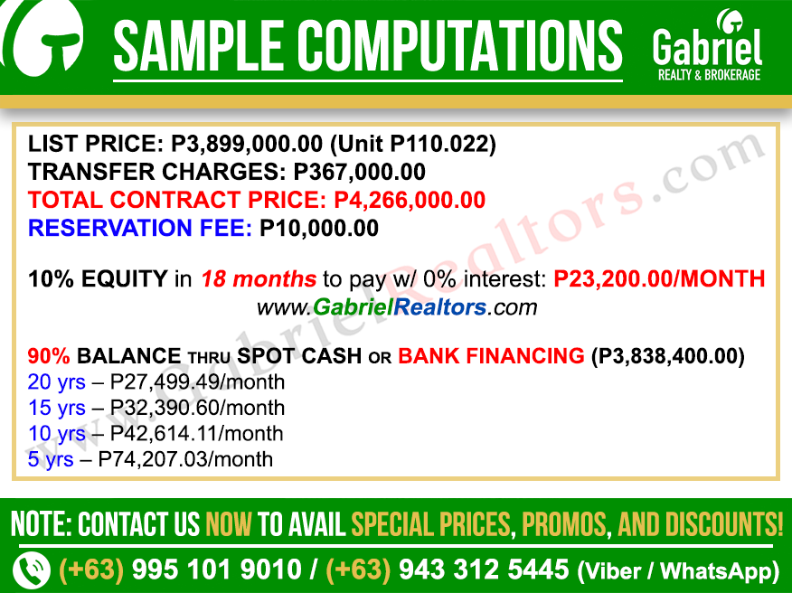 Velmiro Greens Bohol Imani-2 Sample Computation