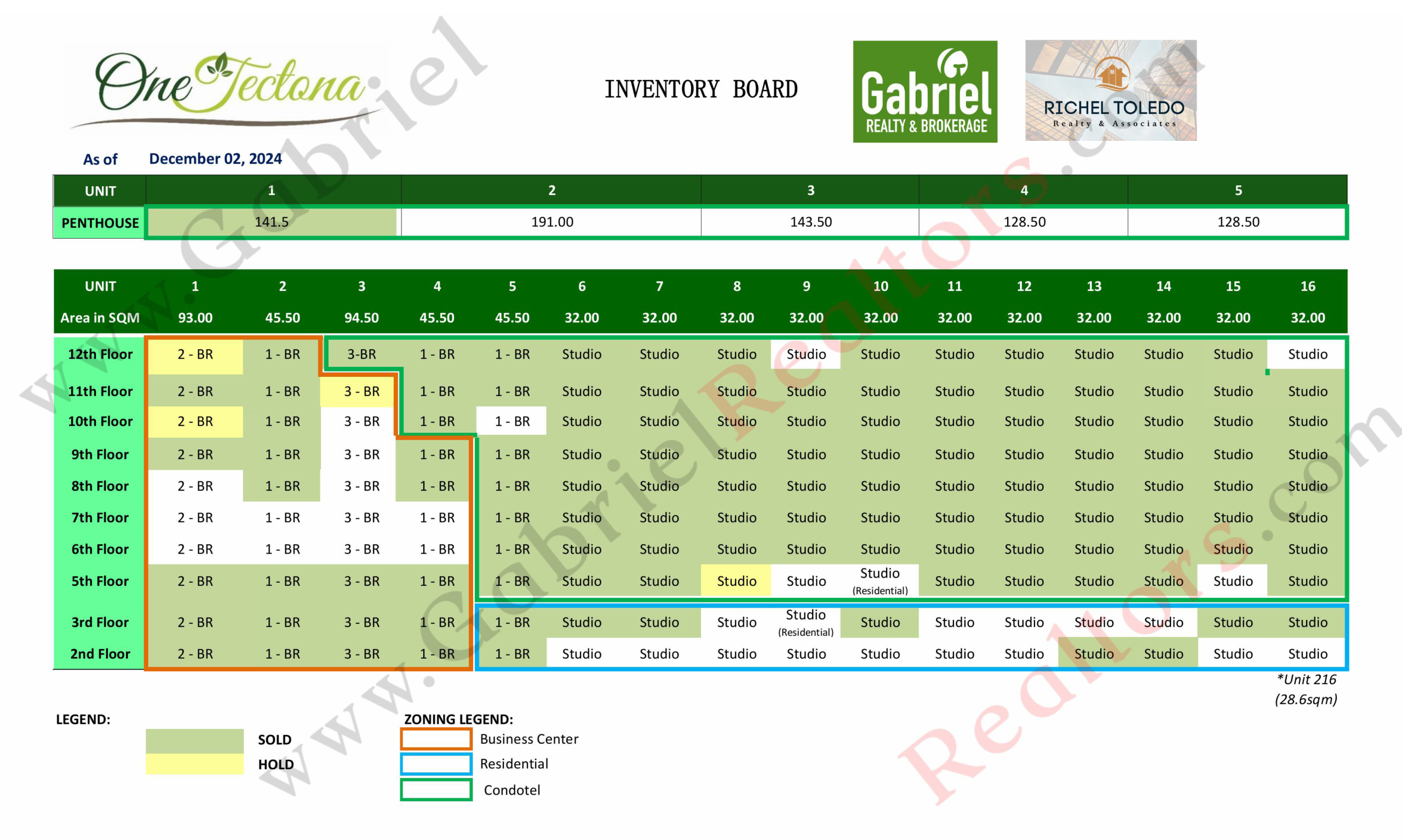 One Tectona Liloan December 2024 Availability