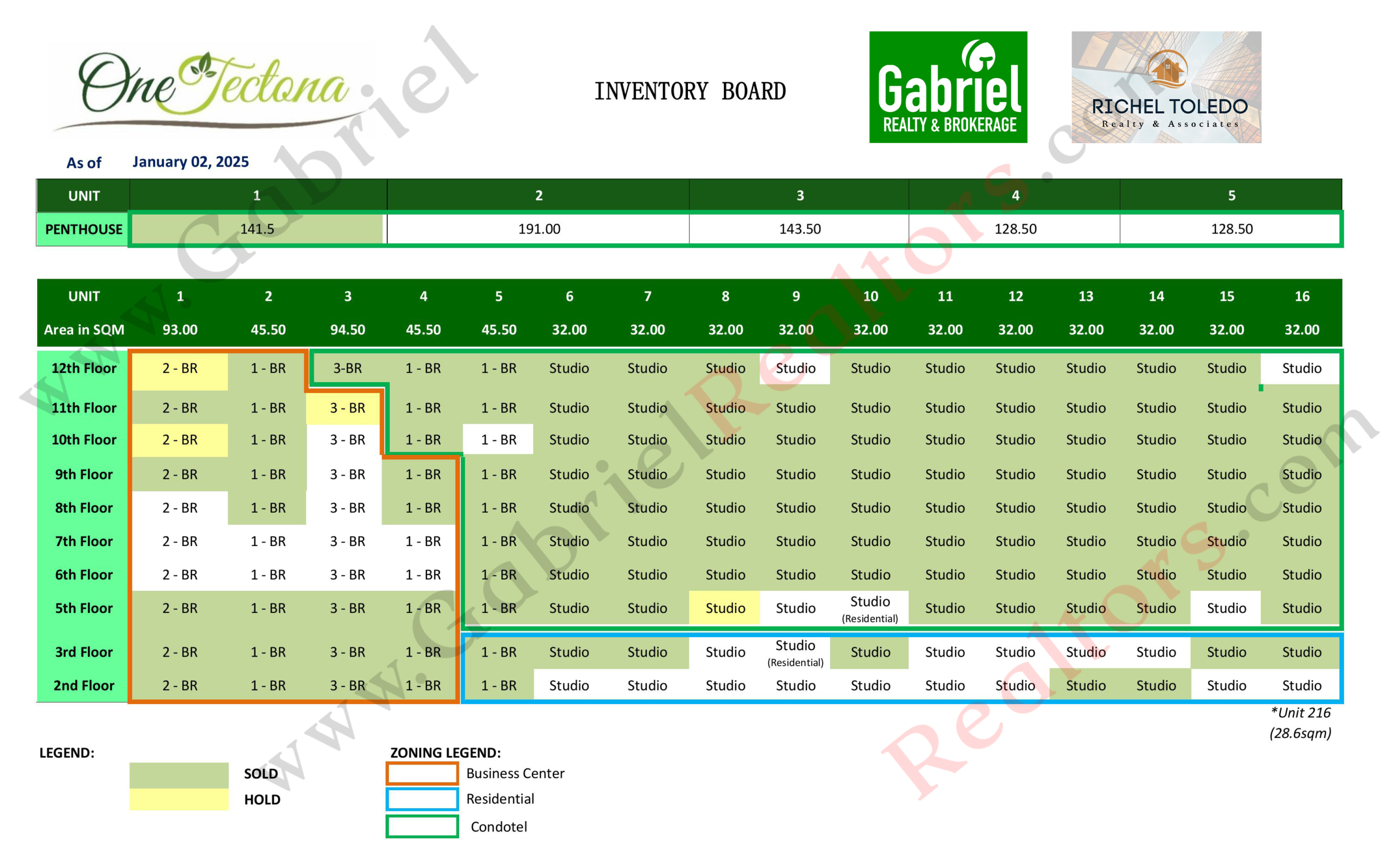 One Tectona Liloan January 2025 Availability