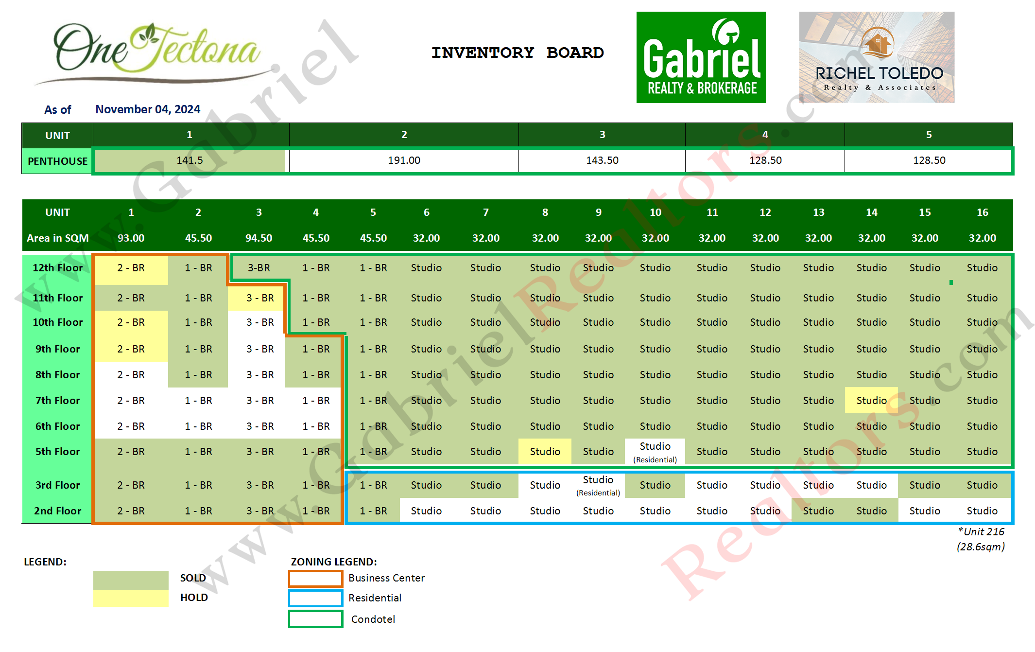 One Tectona Liloan November 2024 Availability