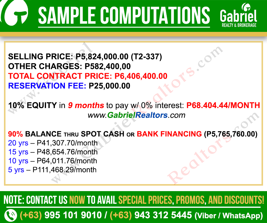 Amaia Steps Mandaue Premier Unit Sample Computation