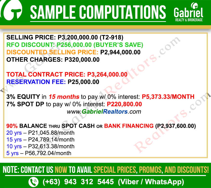 Amaia Steps Mandaue Studio Unit Sample Computation