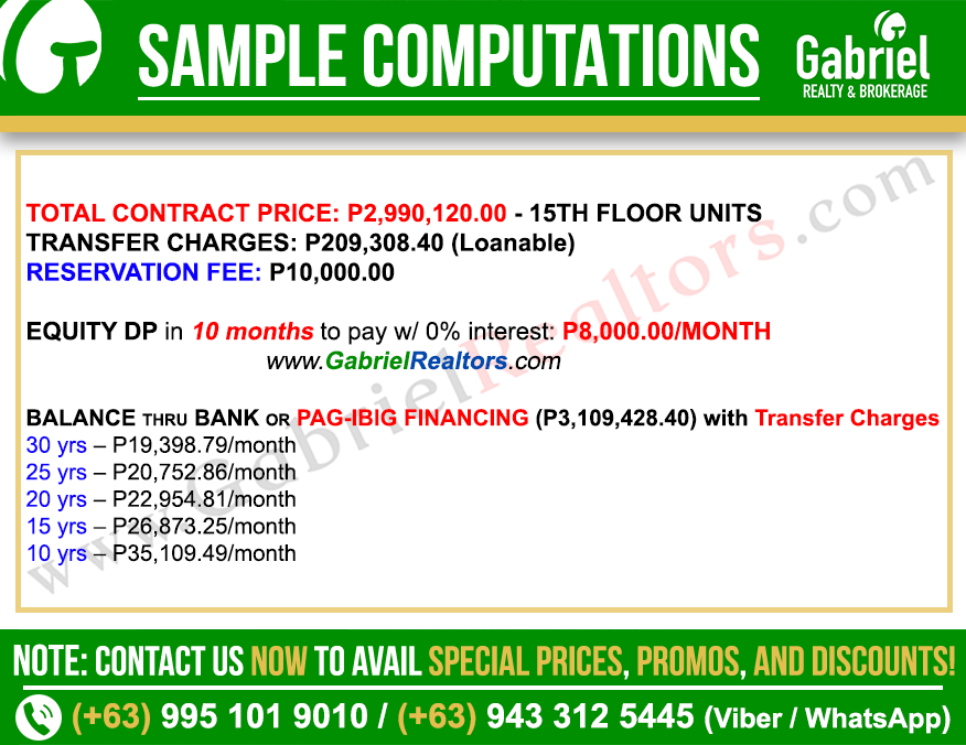 Mactan Plains Studio Unit Sample Computation