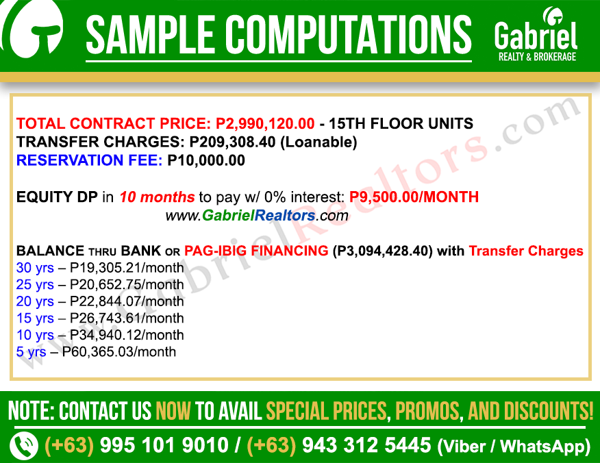 Mactan Plains Studio Unit Sample Computation