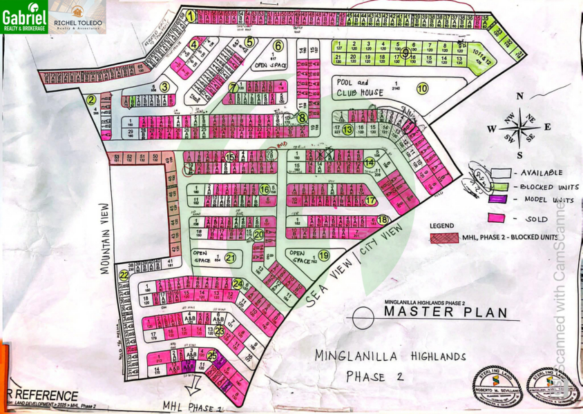 Minglanilla Highlands Phase 2 Site Development map