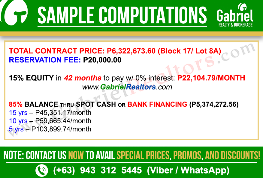 Minglanilla Highlands Emerald Sample Computation