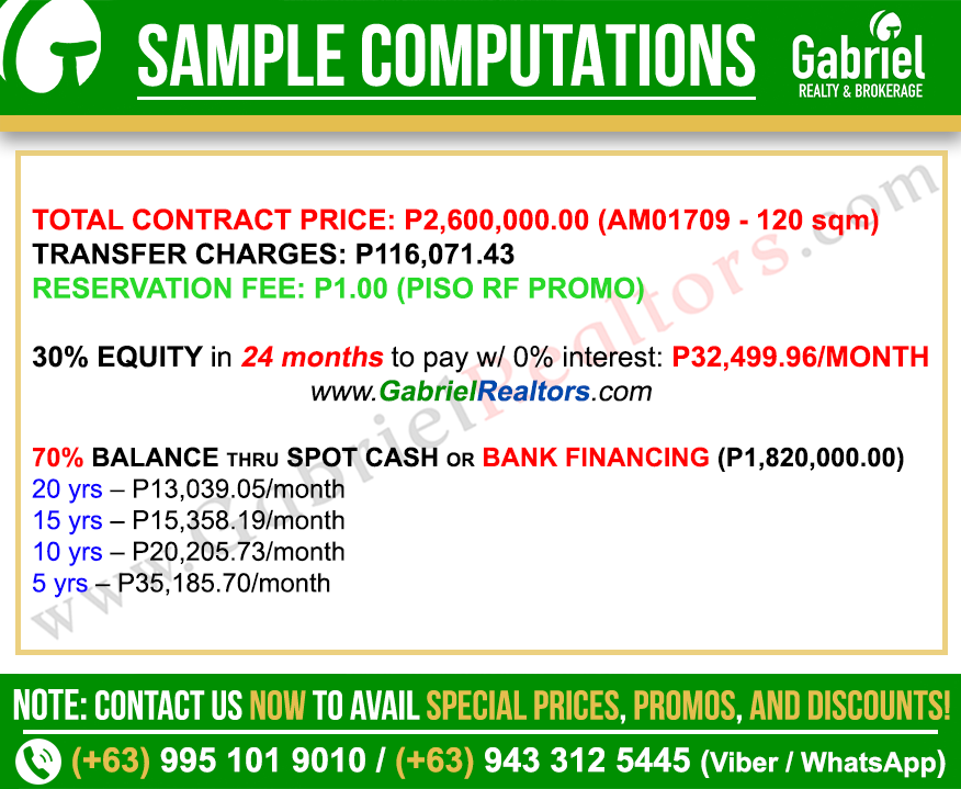 Amoa Lot Only Sample Computation