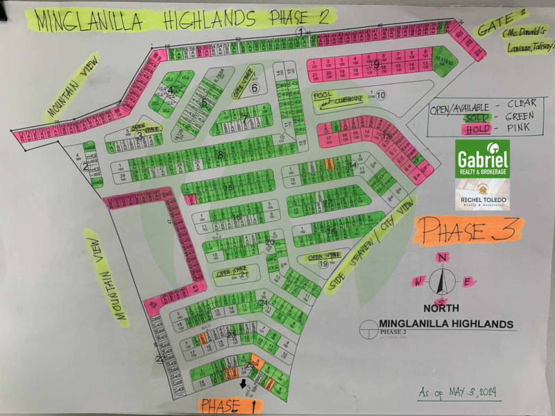 Minglanilla Highlands Phase 2 Site Development map