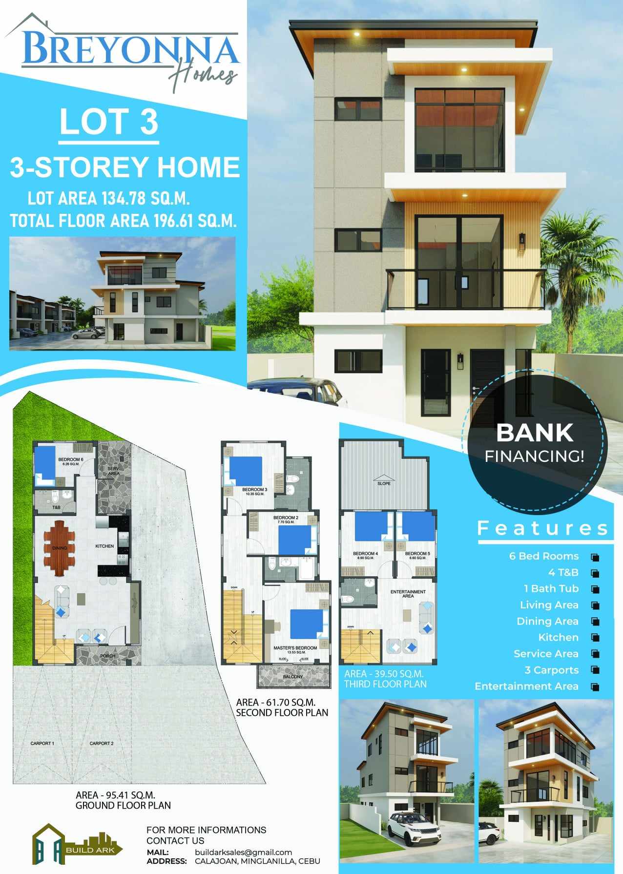 Breyonna Homes Minglanilla 3-STOREY SINGLE DETACHED