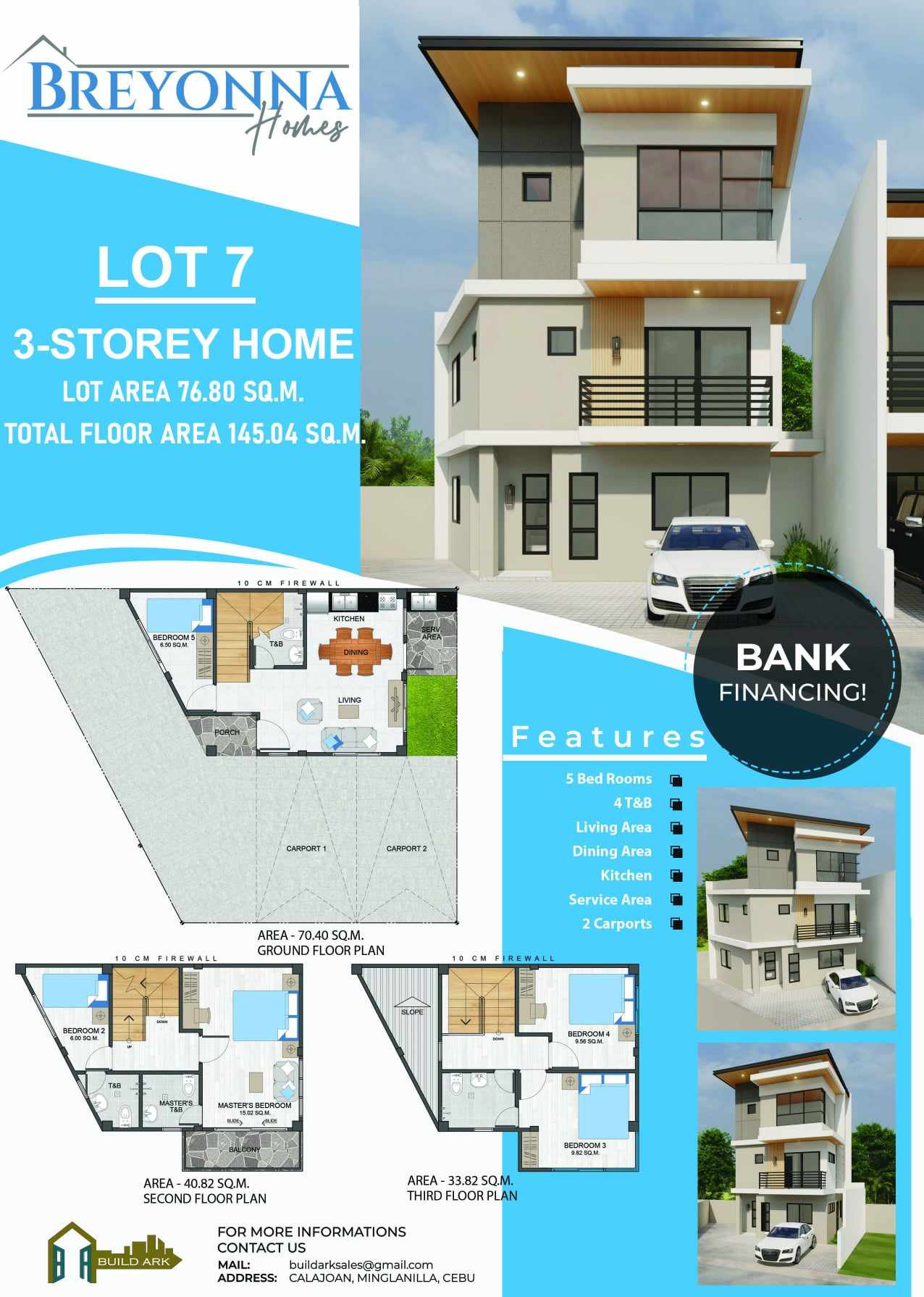 Breyonna Homes Minglanilla 3-STOREY SINGLE ATTACHED