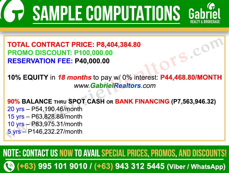 Park Place Single Attached Sample Computation