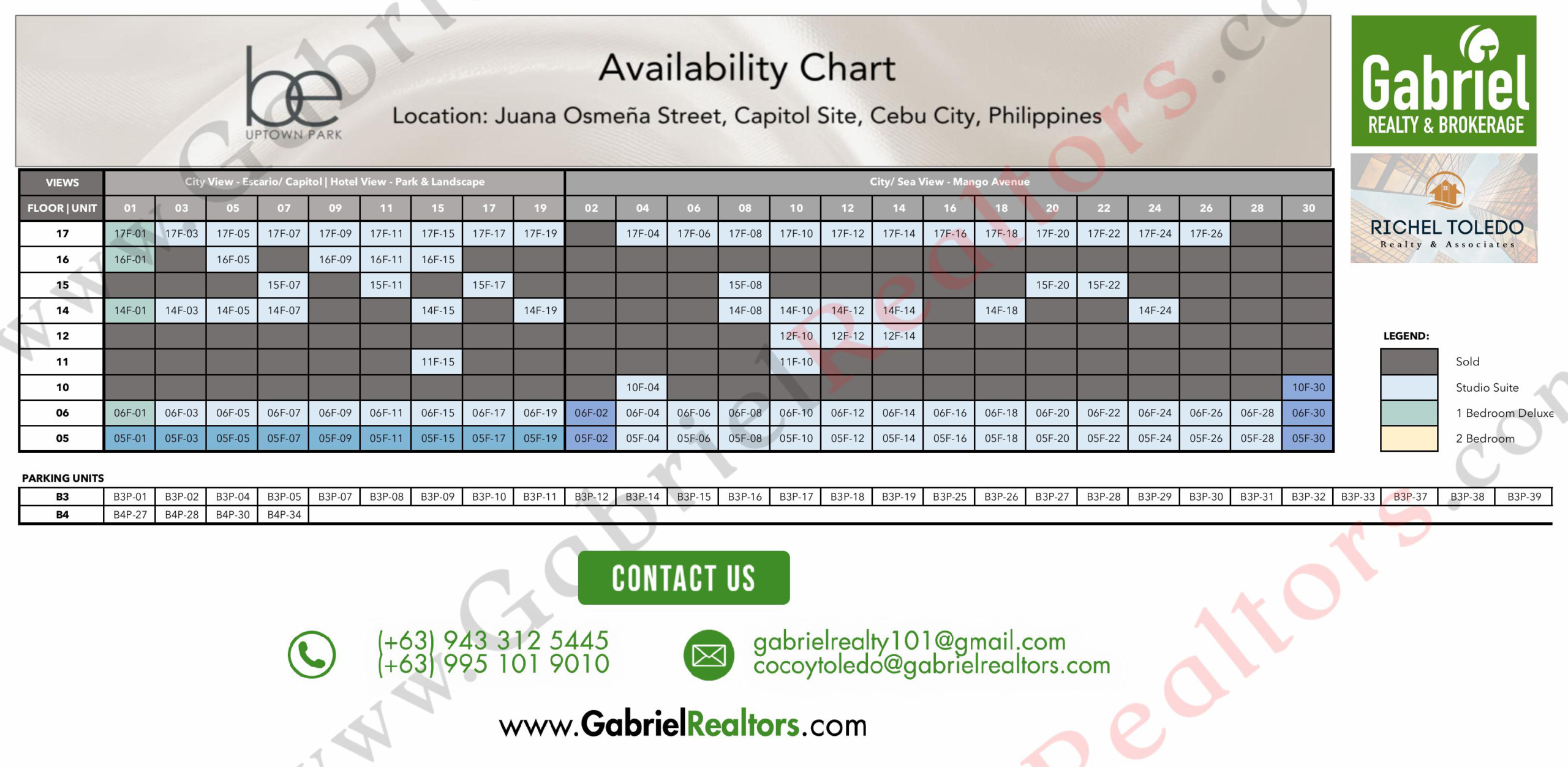 Be Residences Uptown Availability